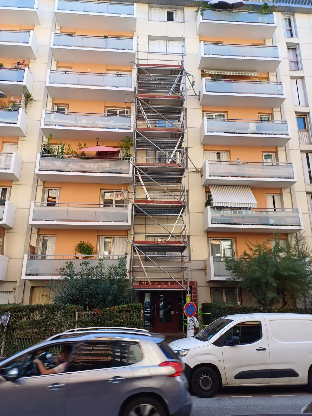 Installation d’un échafaudage à Nice (06)