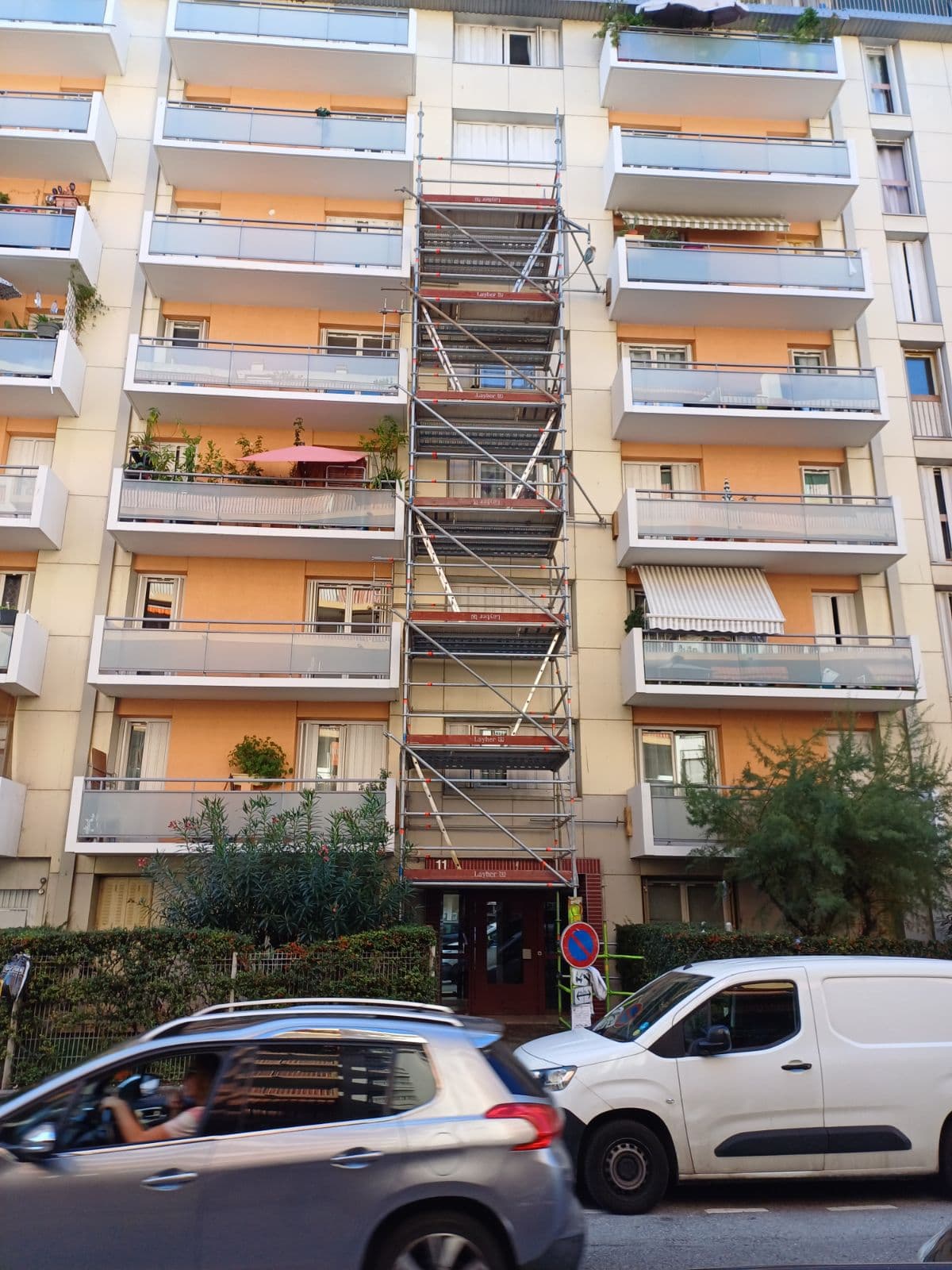 Installation d’un échafaudage à Nice (06)