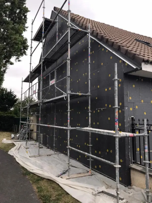 Isolation thermique extérieure d'une maison