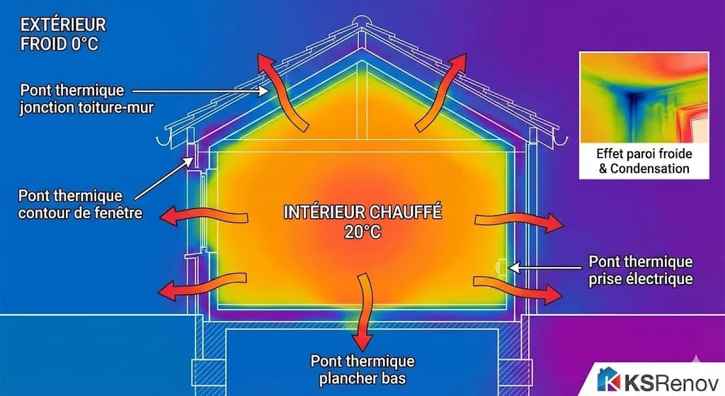 Pourquoi j’ai froid chez moi malgré le chauffage ? (Les ponts thermiques expliqués) Pourquoi j’ai froid chez moi malgré le chauffage ? (Les ponts thermiques expliqués)
