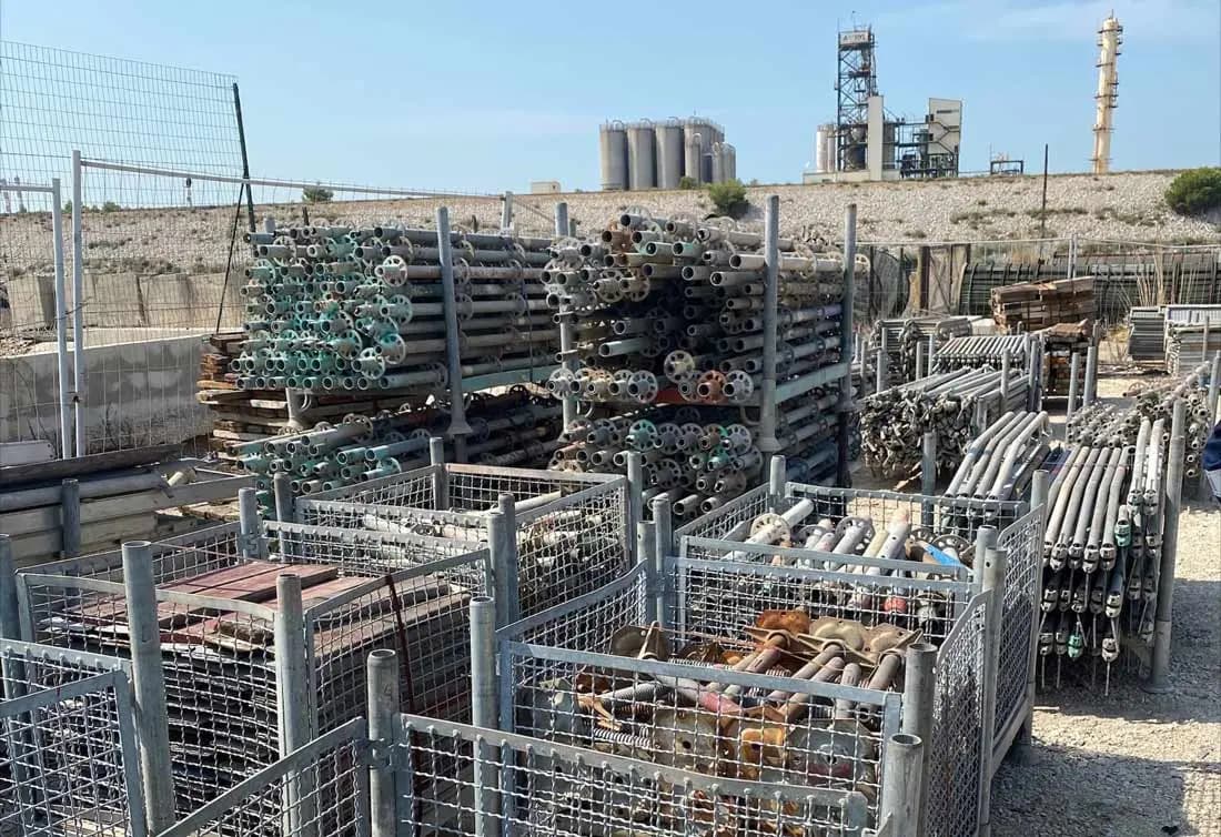 Échafaudage installé sur un chantier